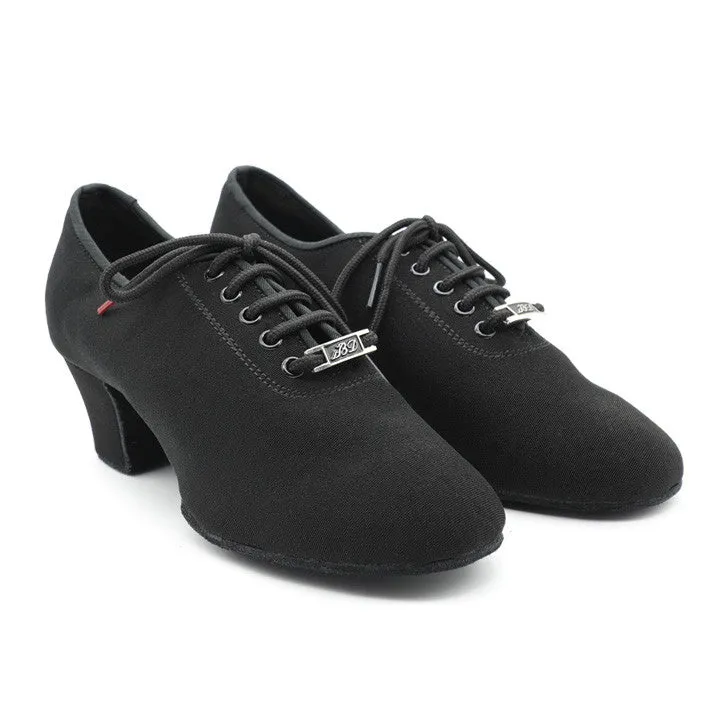 BD Dance T1-B Black Canvas Practice or Teaching Shoe with 2" Heel