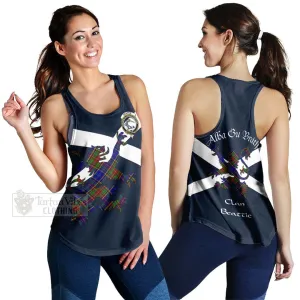 Beattie (Beatty) Tartan Lion Rampant Women's Racerback Tanks  Proudly Display Your Heritage with Alba Gu Brath and Clan Name