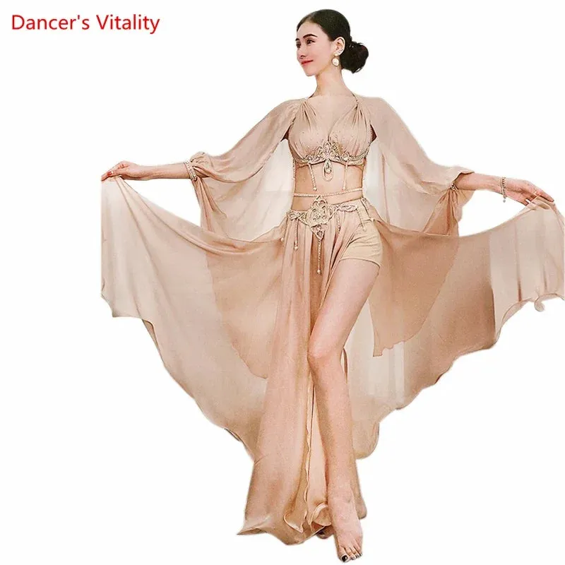 Belly Dance Performance Dress Senior Satin Bra long Skirt 2pcs for Women Bellydance Competiton Costume Oriental Wear Outfit