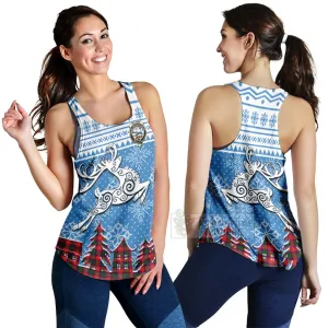 Belshes (Belsches) Clan Christmas Women's Racerback Tanks Celtic Reindeer Style