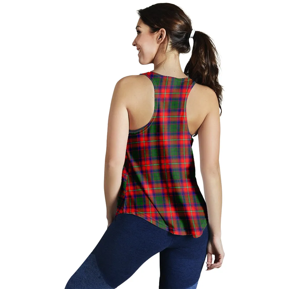 Belshes Tartan Women Racerback Tanks with Family Crest