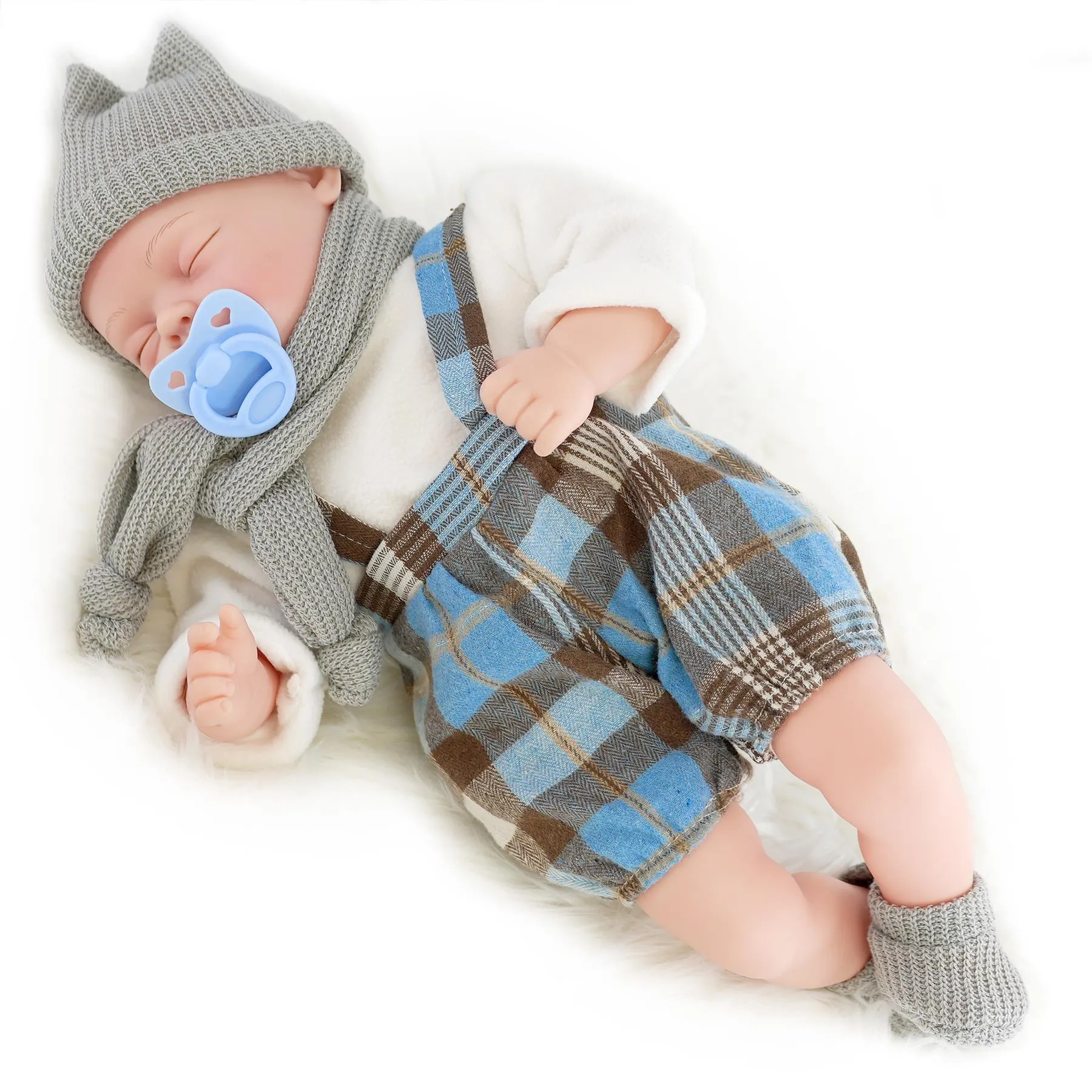 BiBi Baby Doll - Blue Tartan (45 cm / 18")