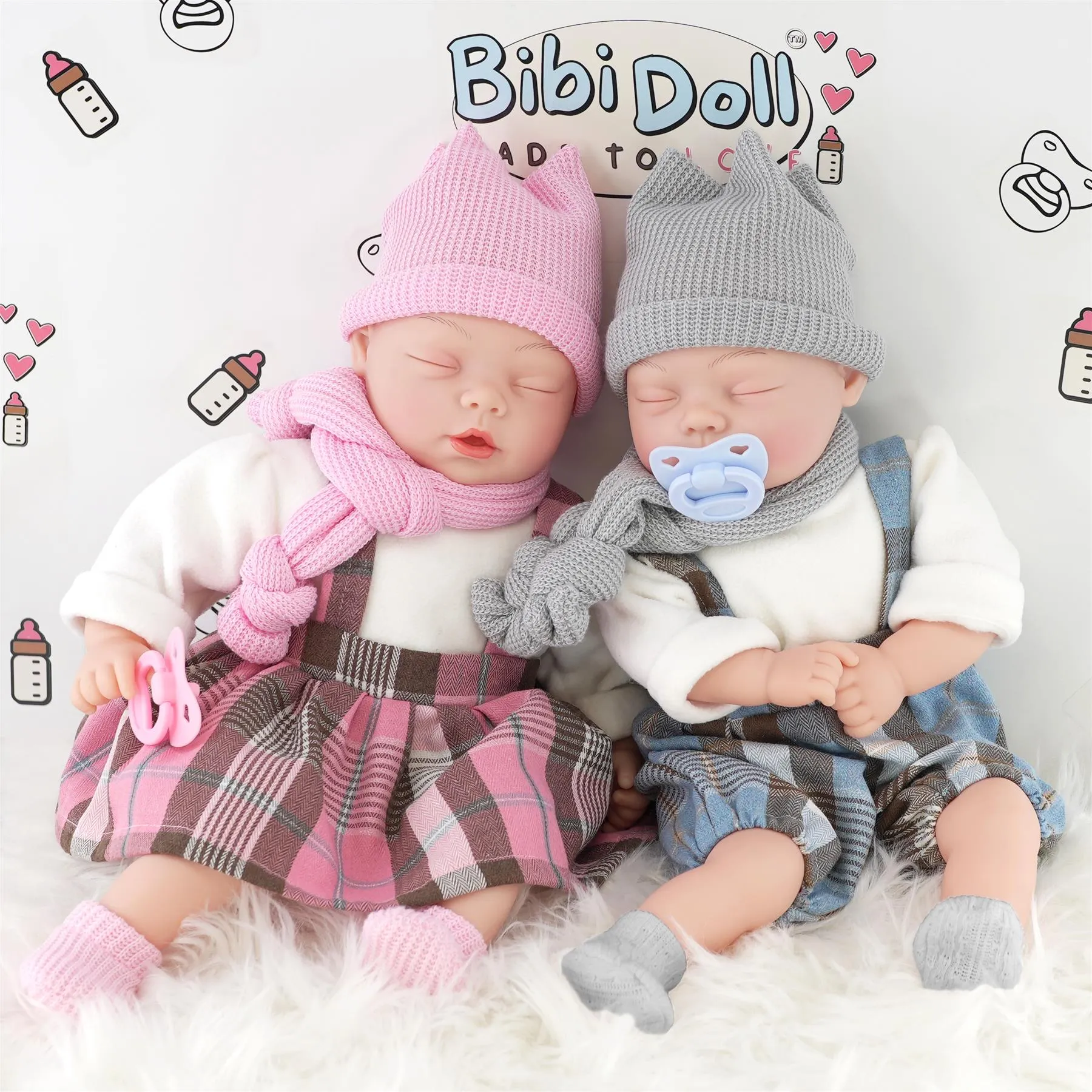 BiBi Baby Doll - Blue Tartan (45 cm / 18")