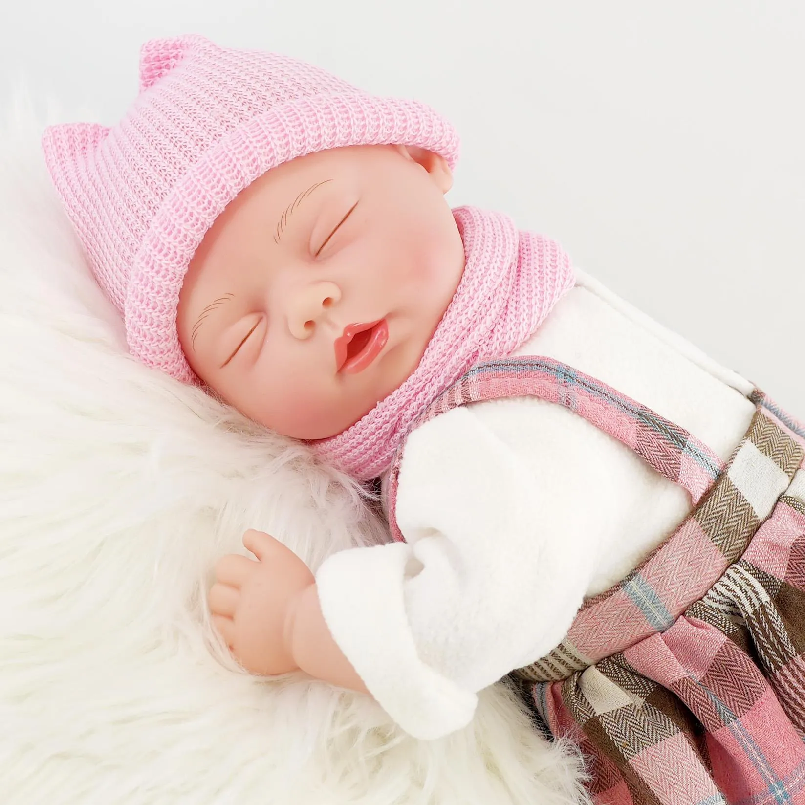 BiBi Baby Doll - Pink Tartan (45 cm / 18")