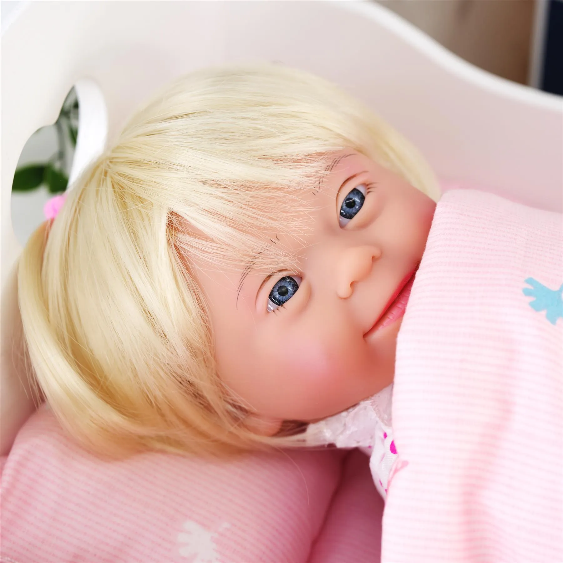 BiBi Doll Down Syndrome Girl - Blonde Hair (36 cm / 14")