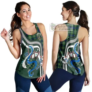 Blackadder Tartan Women's Racerback Tanks with Epic Bagpipe Style