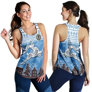 Borthwick Clan Christmas Women's Racerback Tanks Celtic Reindeer Style