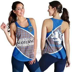 Boswell Family Crest Tartan Women's Racerback Tanks Celebrate Saint Andrew's Day in Style