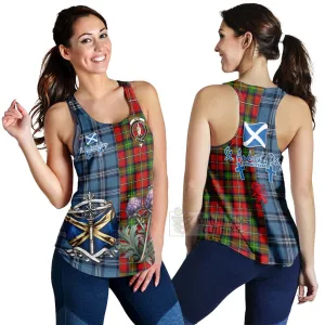 Boyd Tartan Women's Racerback Tanks Happy St. Andrew's Day Half Tartan Style