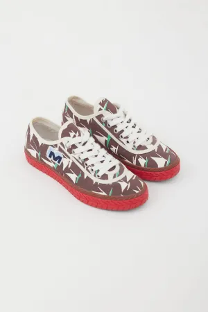 Brown Multi Patterned Canvas Sneaker