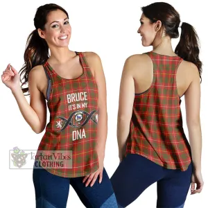 Bruce Modern Tartan Women's Racerback Tanks with Family Crest DNA In Me Style