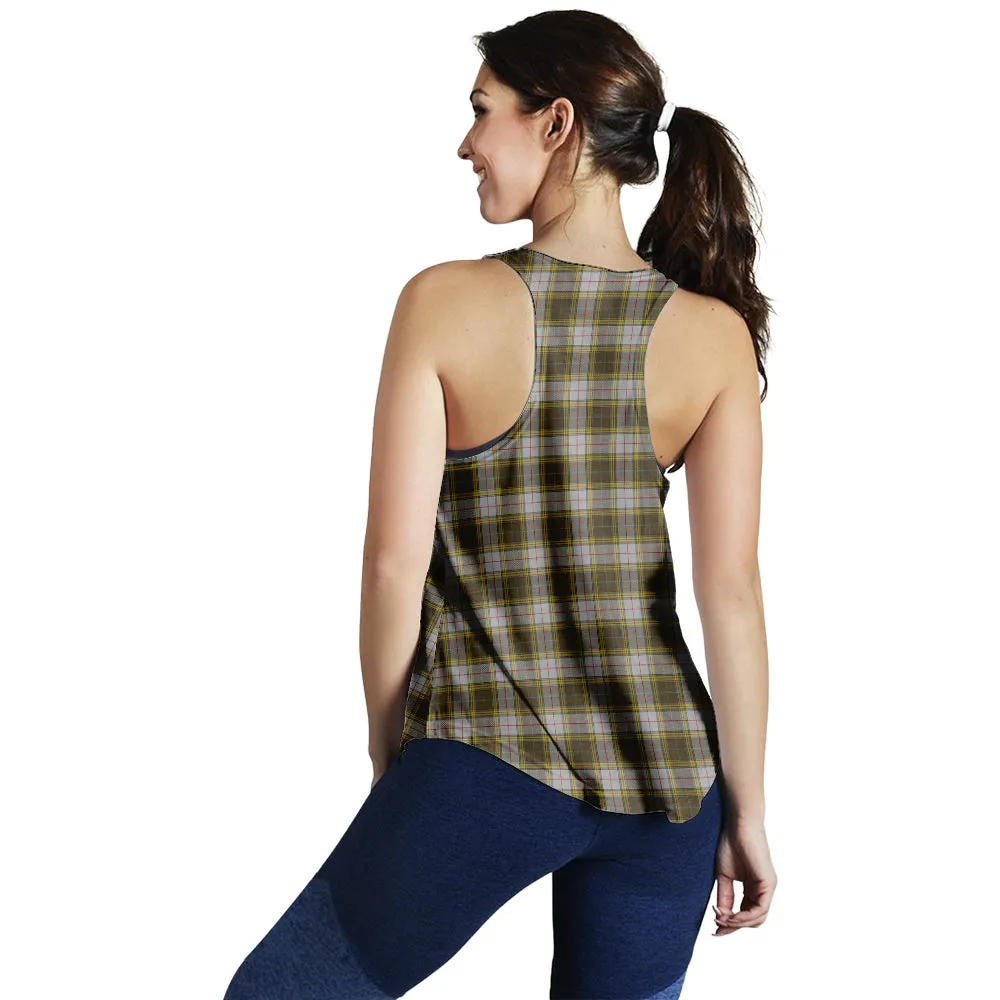 Buchanan Dress Tartan Women Racerback Tanks with Family Crest