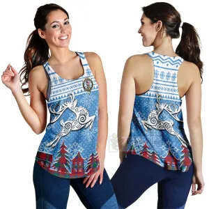 Byres (Byses) Clan Christmas Women's Racerback Tanks Celtic Reindeer Style