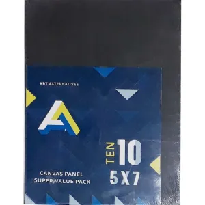 Canvas Panel Super Value Packs Black 5in x 7in 10pk