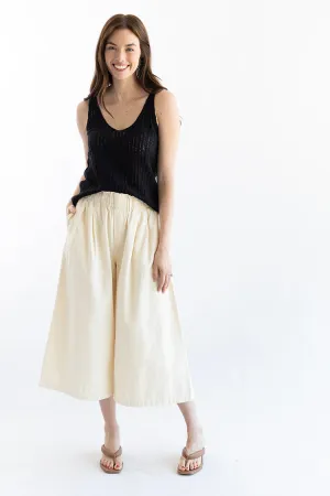 Canvas Pocket Pants with Elastic Waist