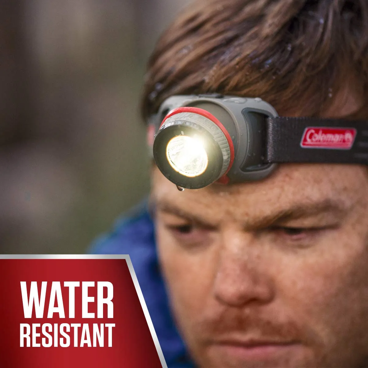 Coleman LED Headlamp with BatteryGuard Technology, Water-Resistant Headlamp with 4 Light Modes, Up to 25% More Battery Life than Traditional Headlamps