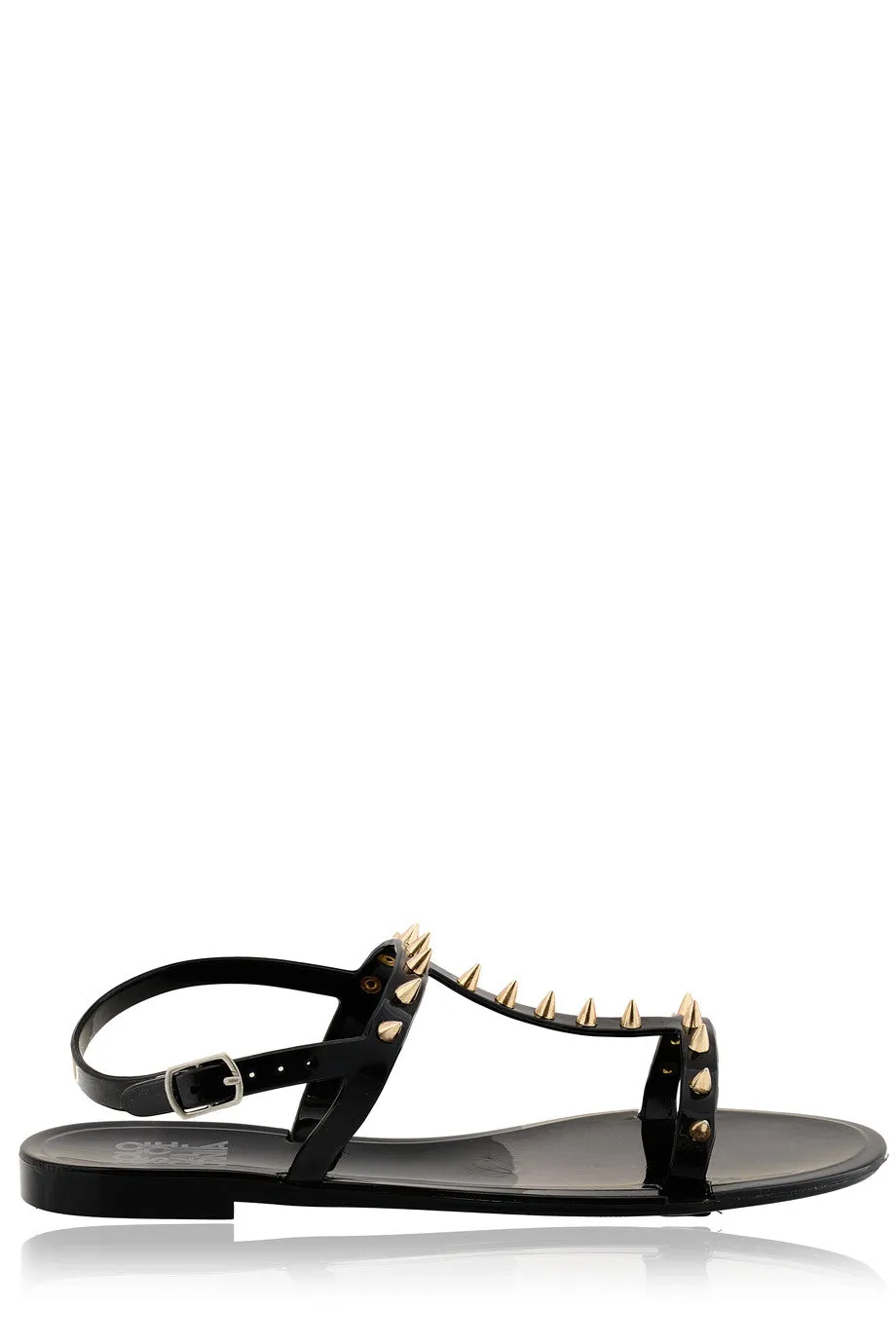 COLORS OF CALIFORNIA PUNK PRINCESS Black Studded Sandals