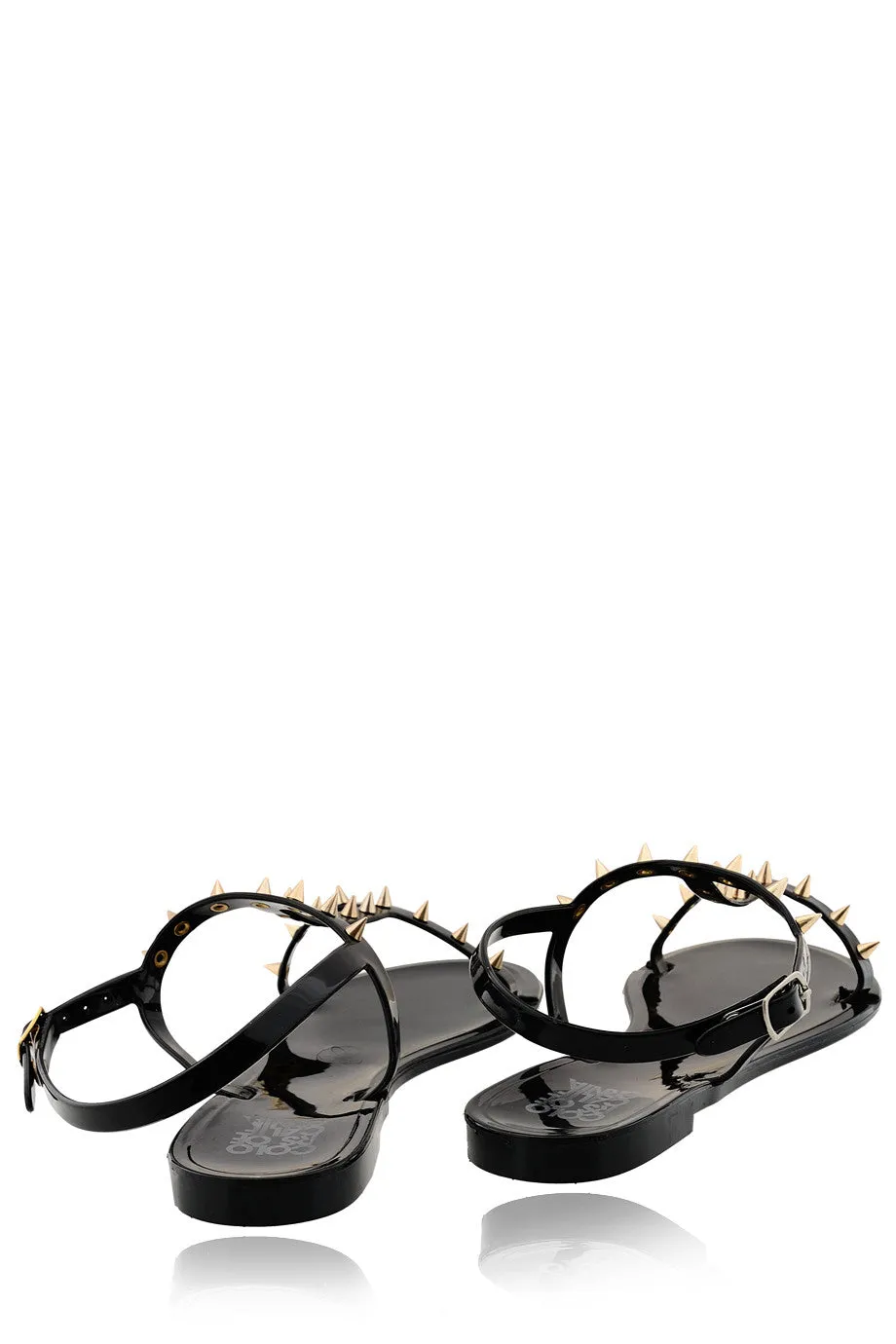 COLORS OF CALIFORNIA PUNK PRINCESS Black Studded Sandals