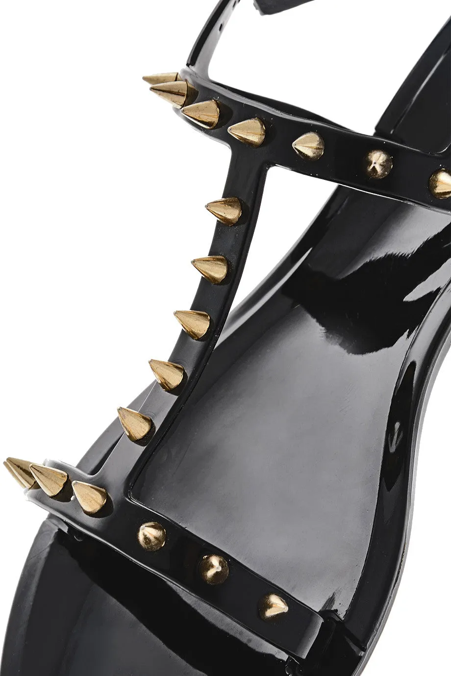 COLORS OF CALIFORNIA PUNK PRINCESS Black Studded Sandals