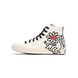 Converse Mens Chuck 70 Hi Shoes 'Egret Black Red'