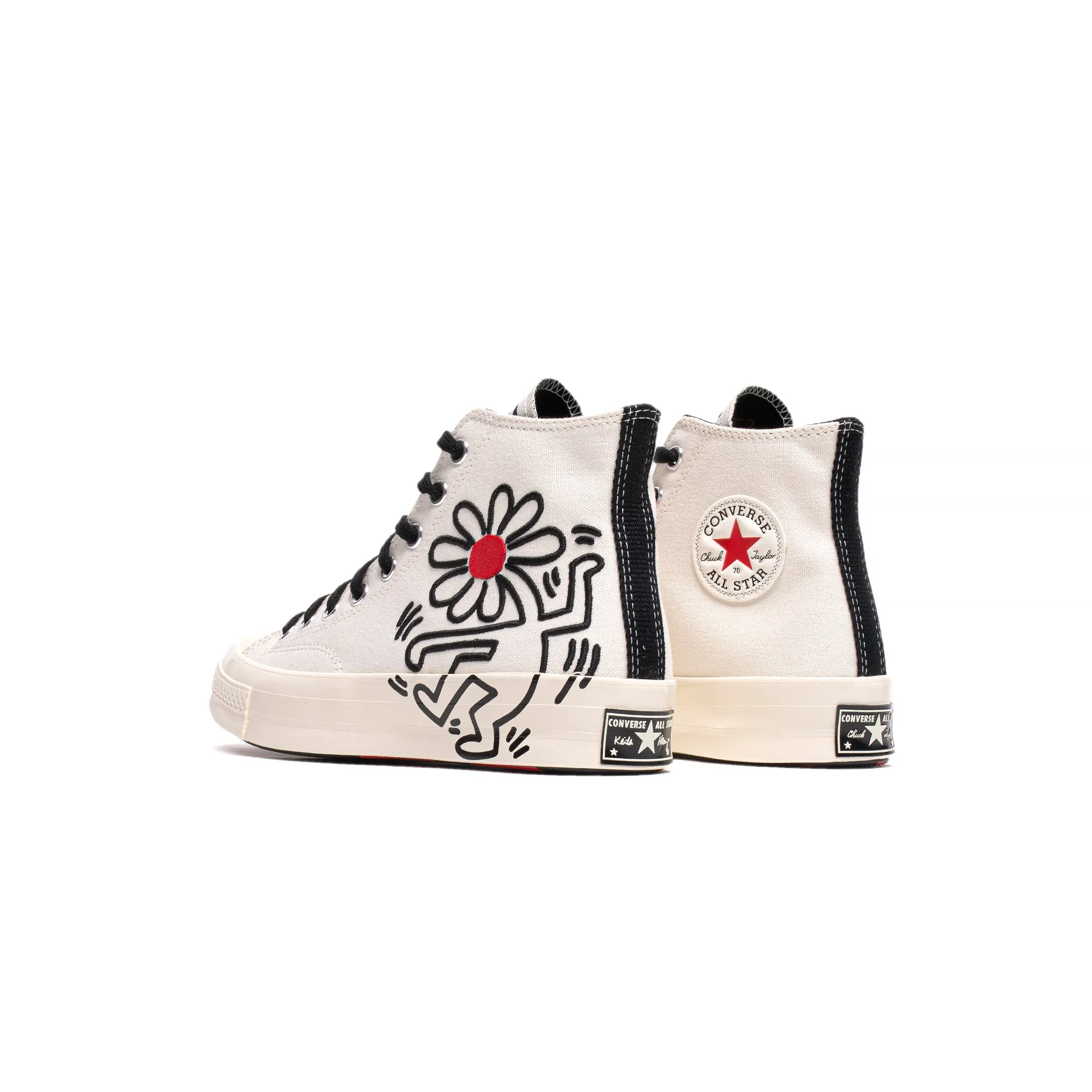 Converse Mens Chuck 70 Hi Shoes 'Egret Black Red'