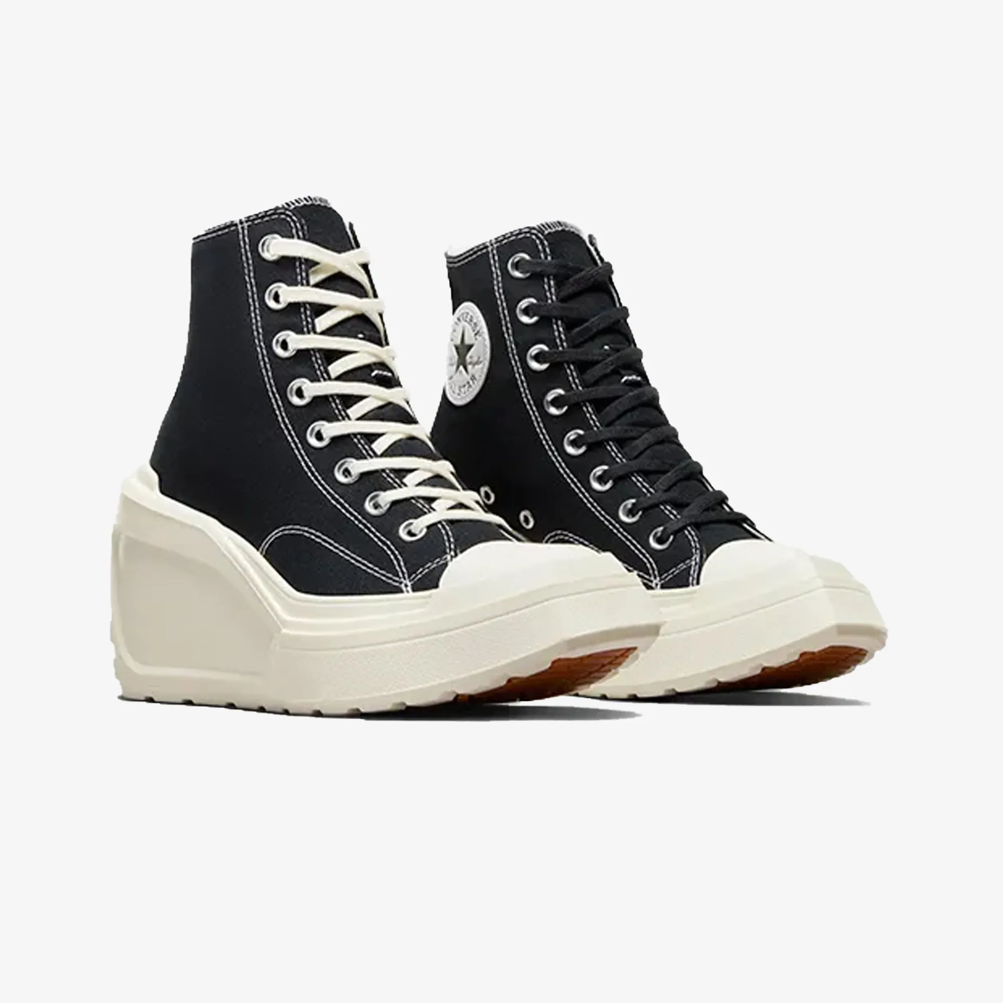 Converse | WMN'S CHUCK 70 DE LUXE WEDGE  { BLACK/WHITE