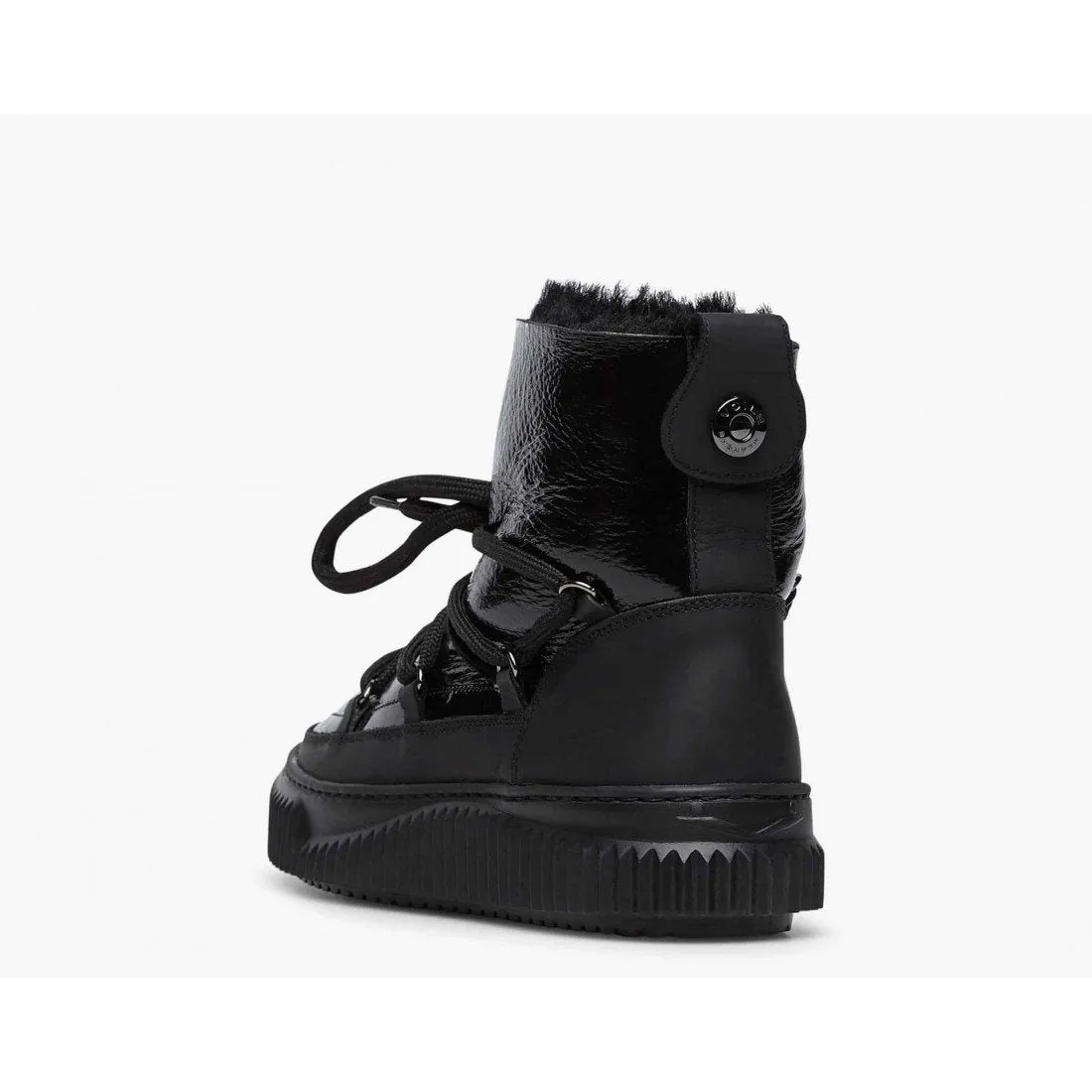 Cortina Black Sheepskin Moon Boots