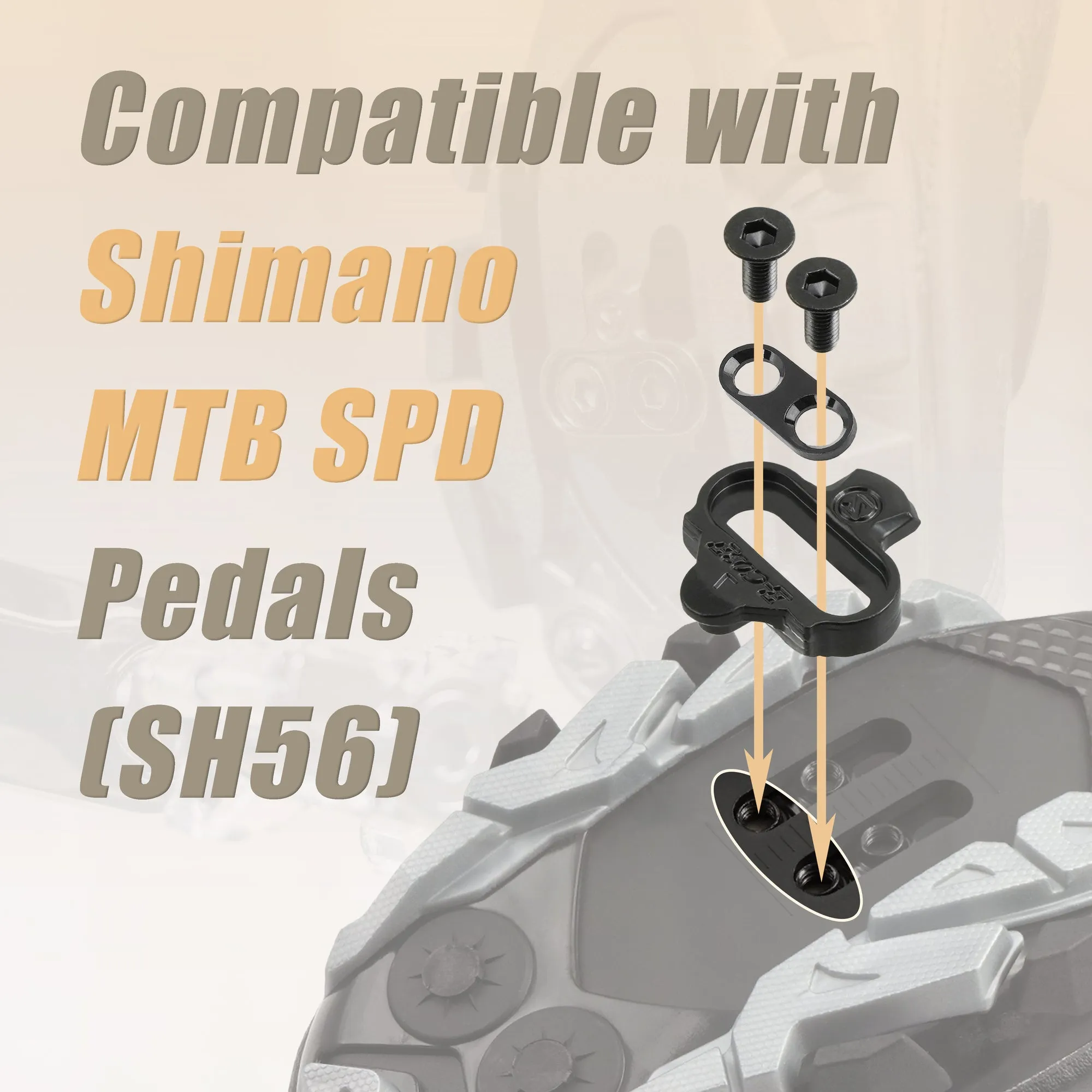 CyclingDeal Bike Cleats Compatible with Shimano MTB SPD Pedals SM-SH51 SM-SH56 - for Indoor Cycling Spinning & Mountain MTB Bicycle Shoes - 2 Pairs of Multi-Release