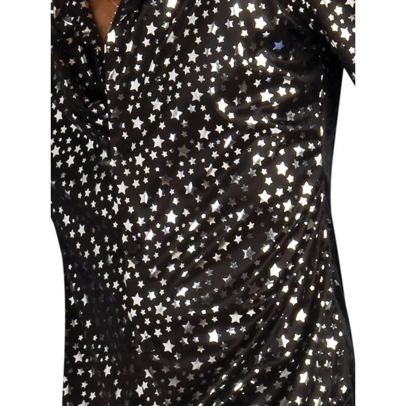 Disco Shirt - Black with Silver Stars