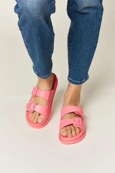 Double Buckle Open Toe Sandals