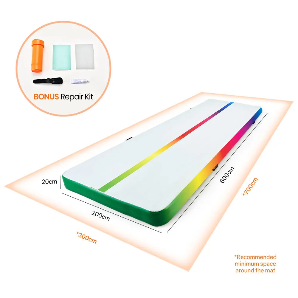 Durable Inflatable Air Track Mat with Electric Pump - Proflex