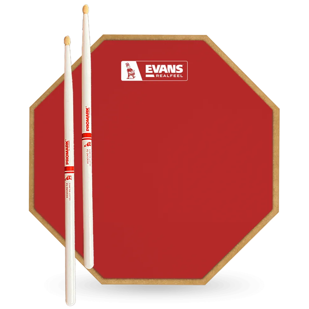 Evans RealFeel 12" PAD RED RB5A BUNDLE