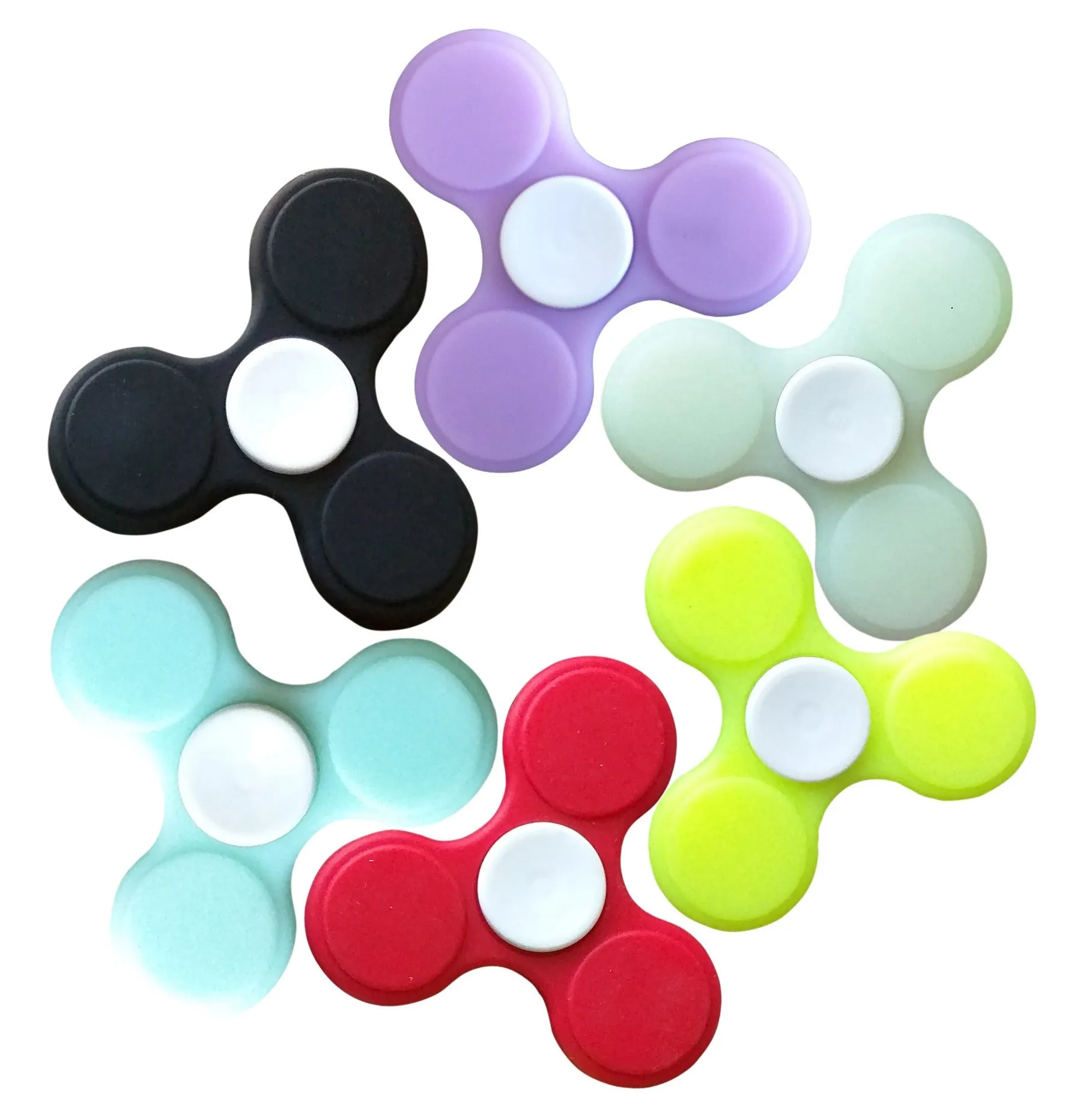 Fidget Spinner - Plastic   High Quality Bearing - Glow-in-the-Dark Fluorescent colors