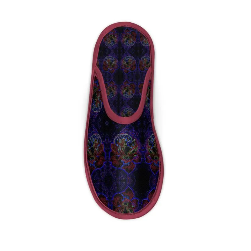 Floral Embosses: Roses 01 Patterned Ladies Slippers