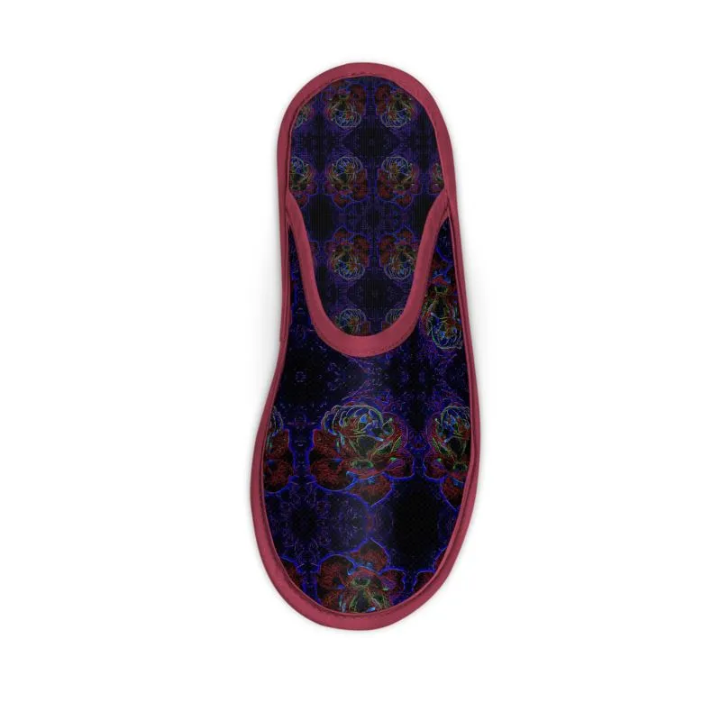 Floral Embosses: Roses 01 Patterned Ladies Slippers