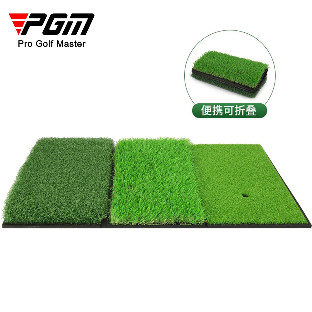 Foldable 3 in 1 Anti-slip Golf Hitting Mat With Rubber Tee