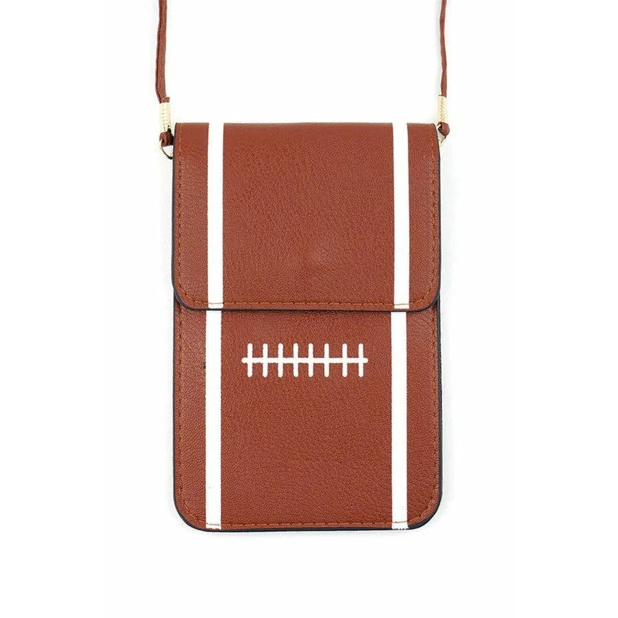 FOOTBALL CELL PHONE PURSE: Crossbody Purse