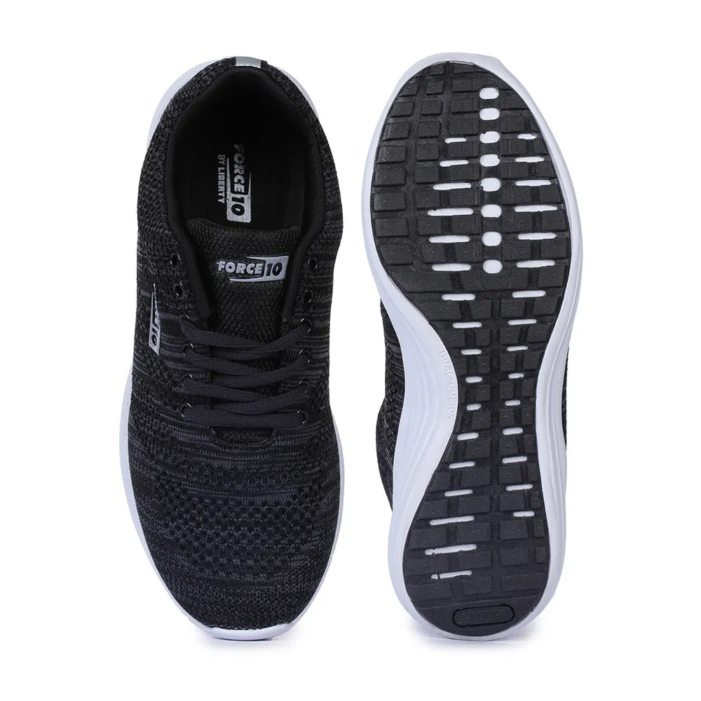 Force 10 Men's Black Sports Lacing (BROOK-2)