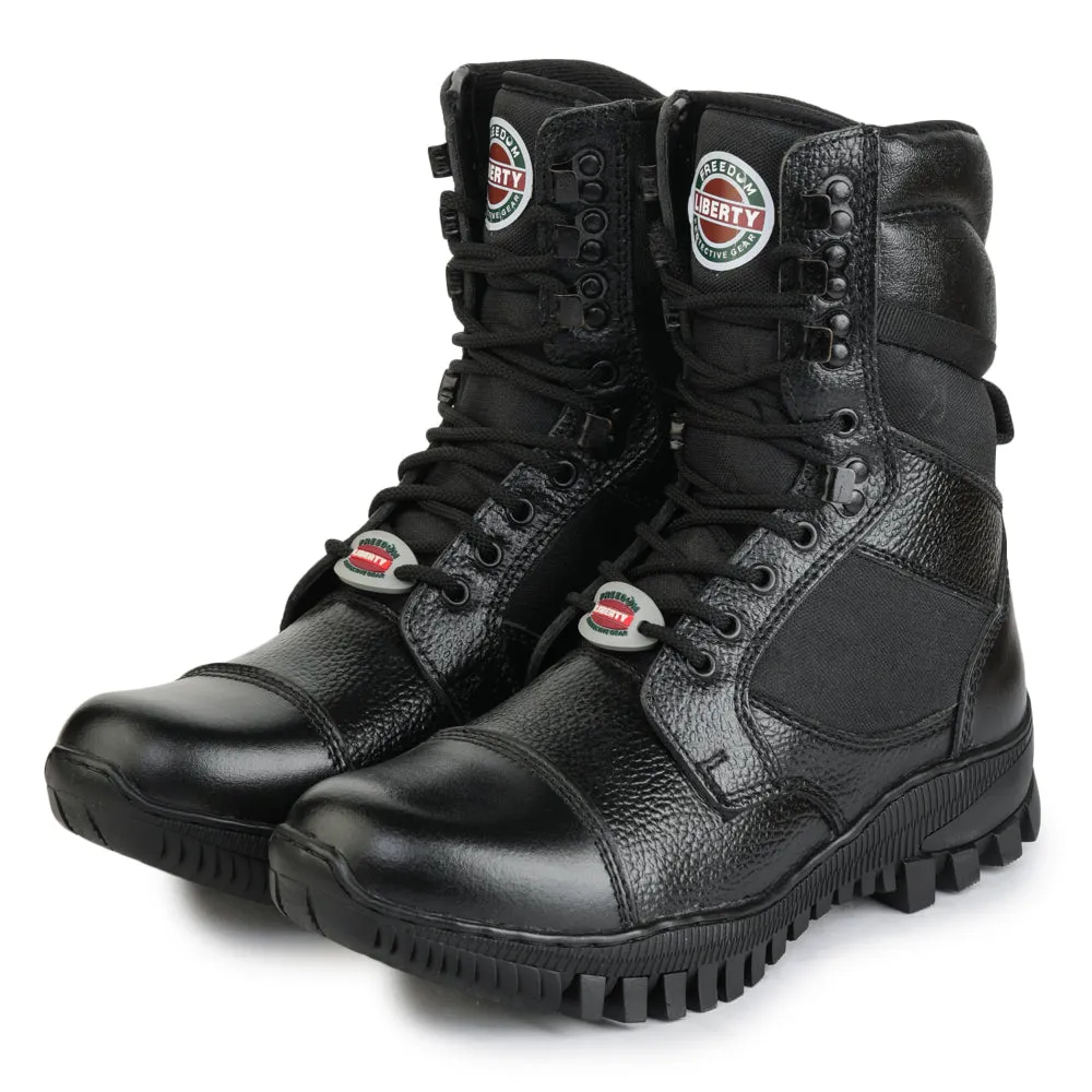 Freedom By Liberty Mens SOLDIER-01 Defence Lacing Black Trekking Boots