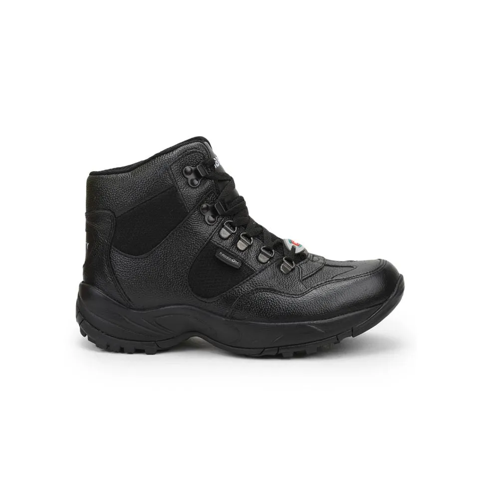 Freedom Casual (Black) Defence Hiking/Trekking Ankle Shoes SHAURYA By Liberty