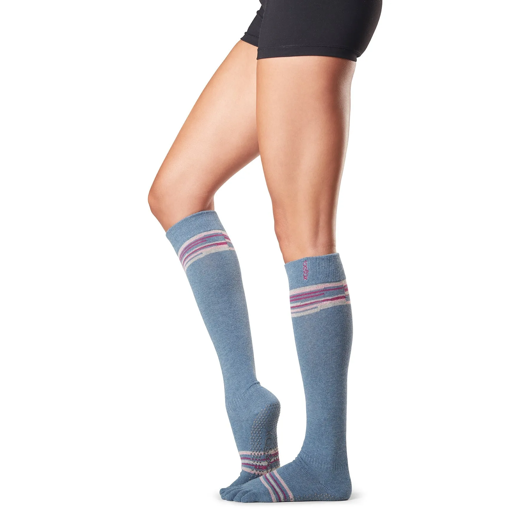 Full Toe Scrunch Knee High Grip Socks *