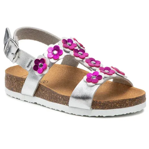 Girls Scholl Silver Dasy Summer Sandals