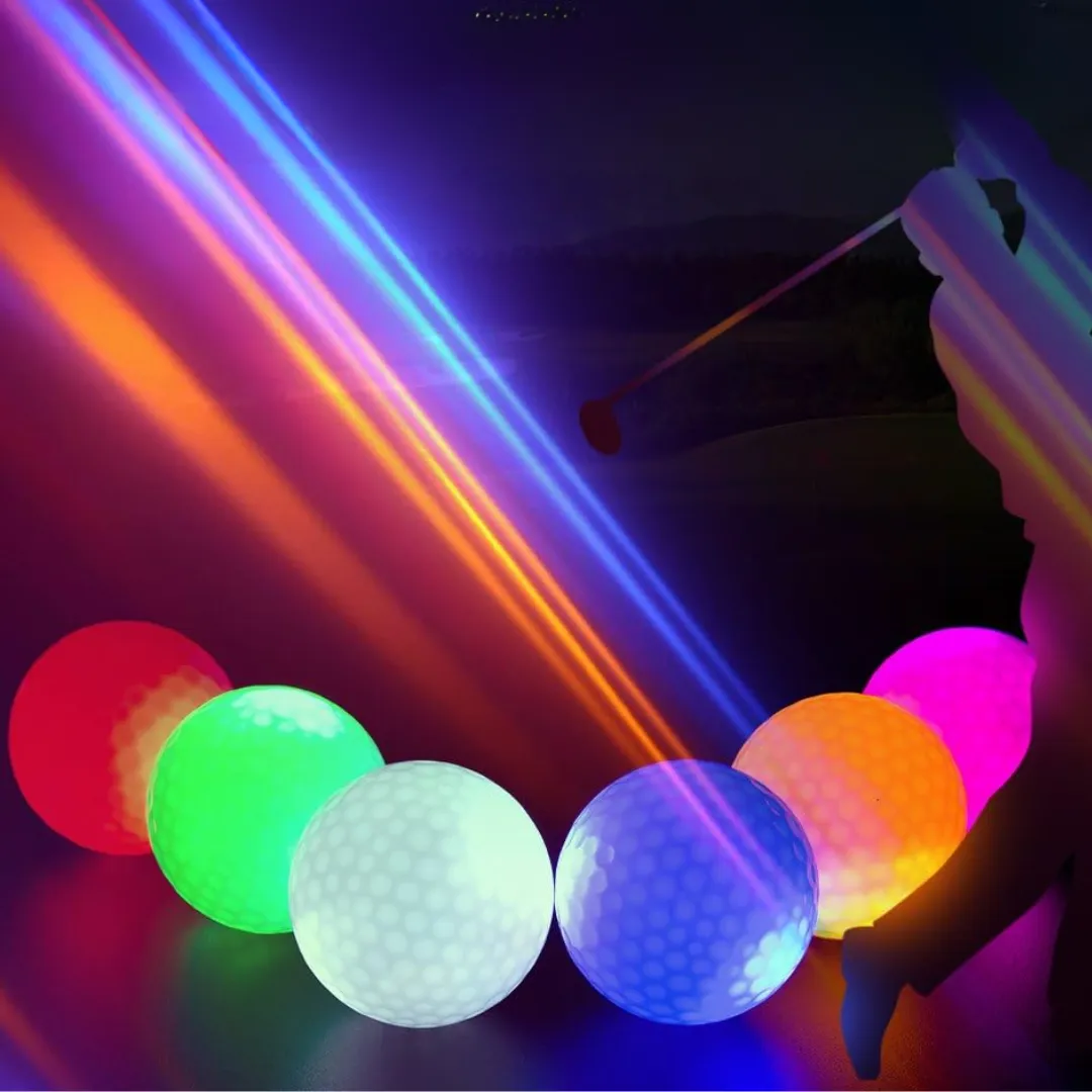 GolfBasic LED Multicolor Light Up Golf Balls (Pack of 3)