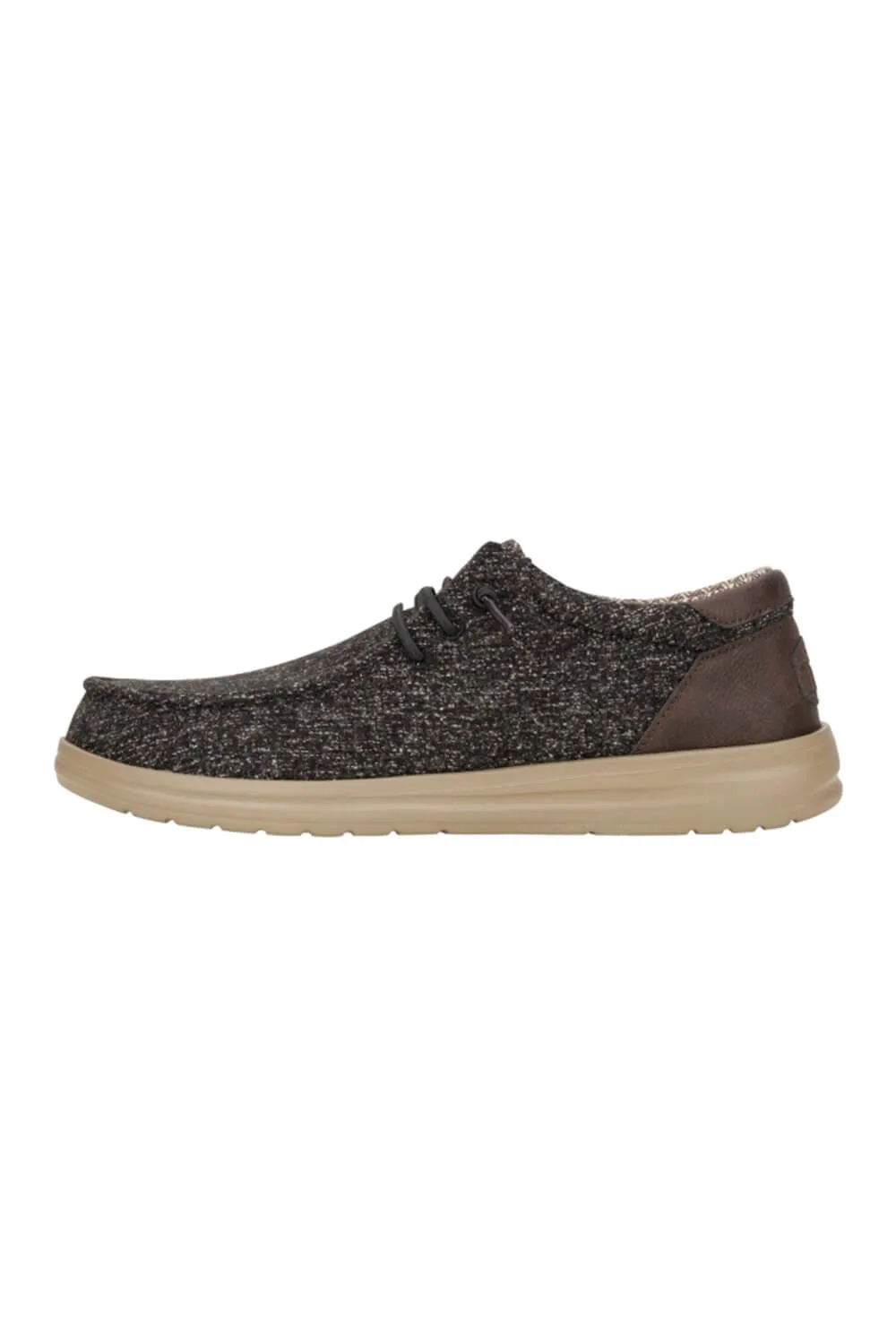 HEYDUDE Men’s Wally Paul Knit Shoes in Black | 43351-070