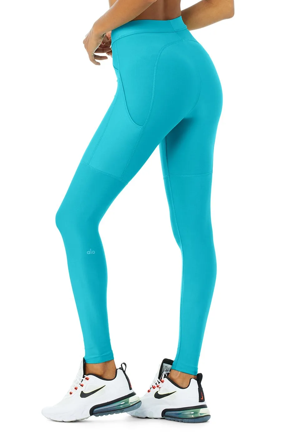 High-Waist 4 Pocket Utility Legging - Bright Aqua