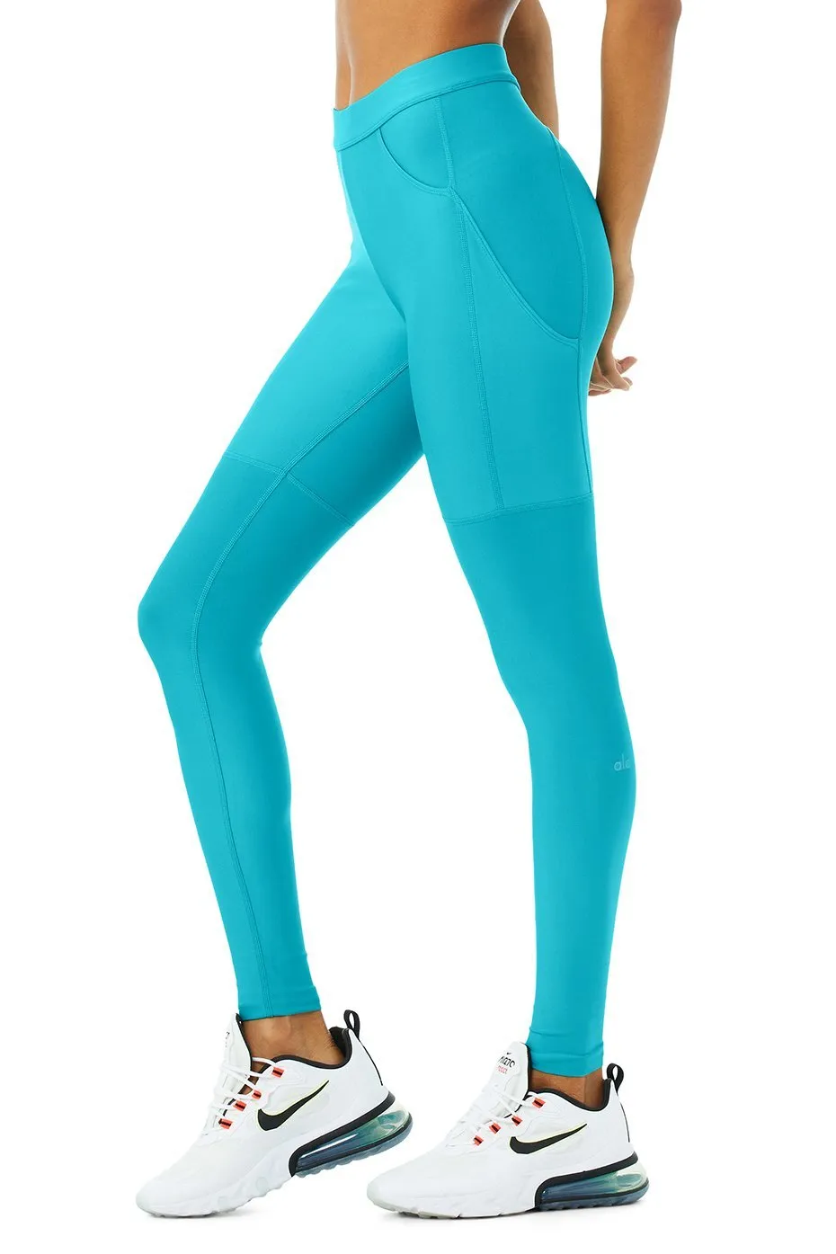 High-Waist 4 Pocket Utility Legging - Bright Aqua