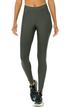 High-Waist 4 Pocket Utility Legging - Dark Cactus