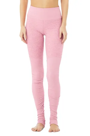 High-Waist Alosoft Goddess Legging - Parisian Pink Heather