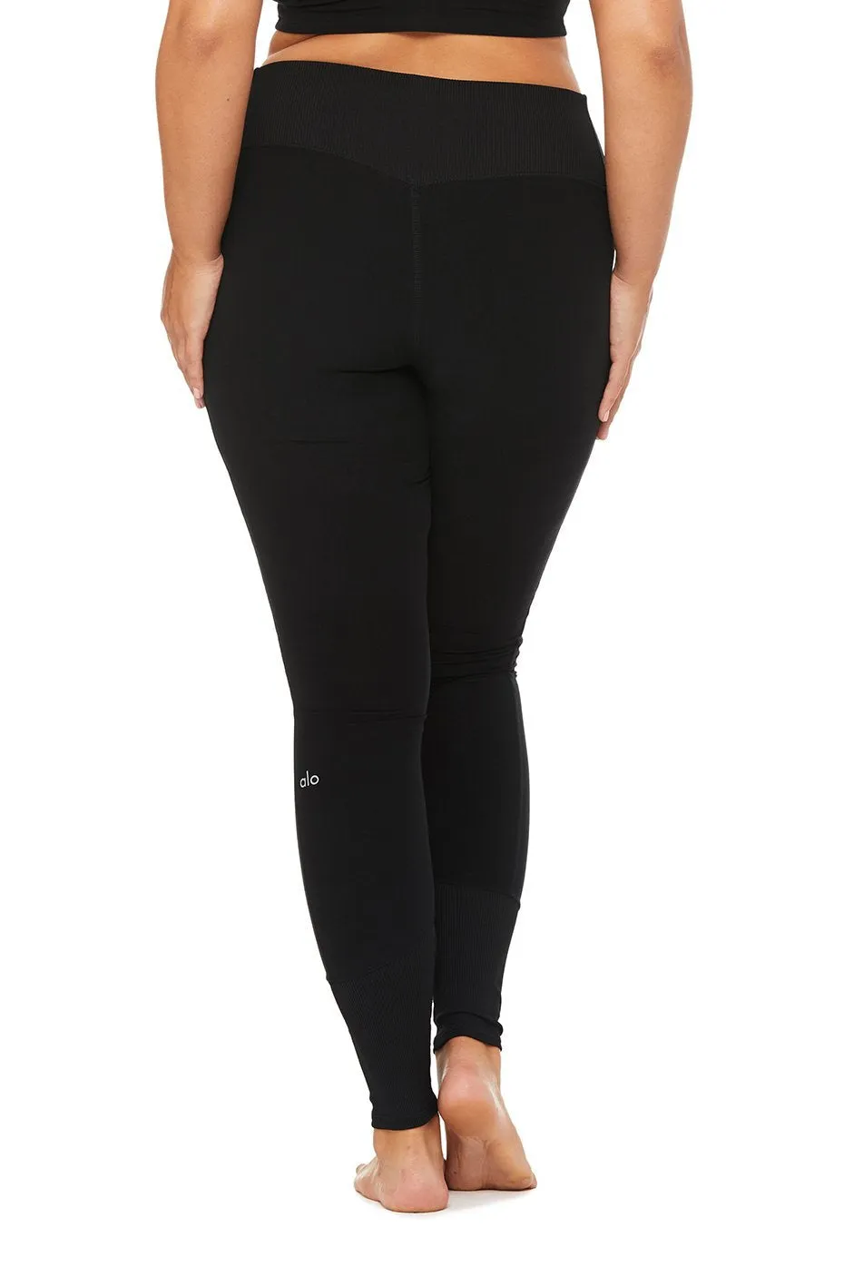 High-Waist Alosoft Lounge Legging - Black