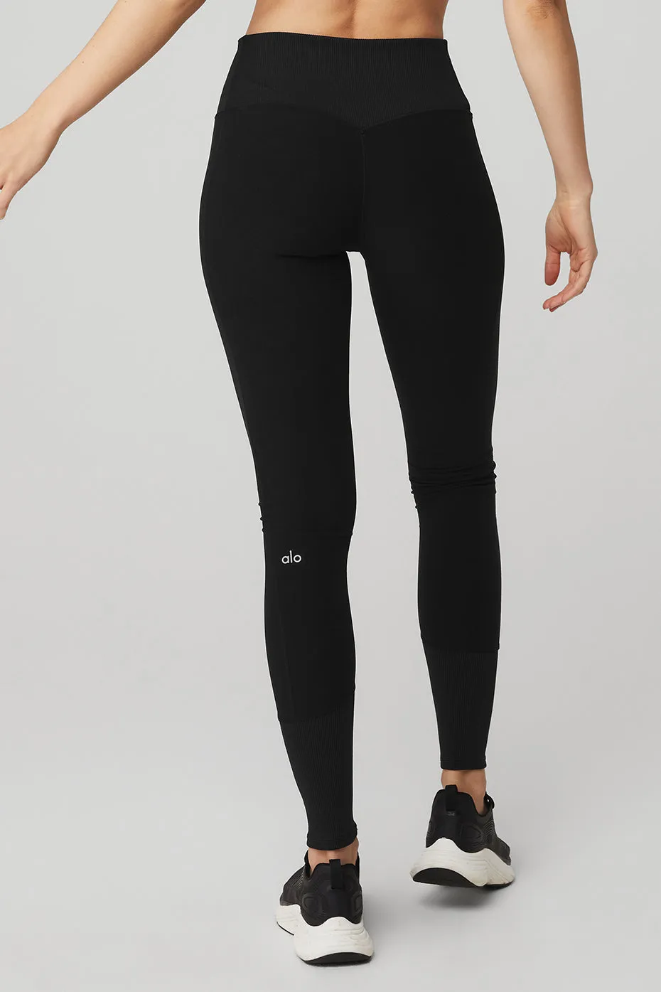 High-Waist Alosoft Lounge Legging - Black